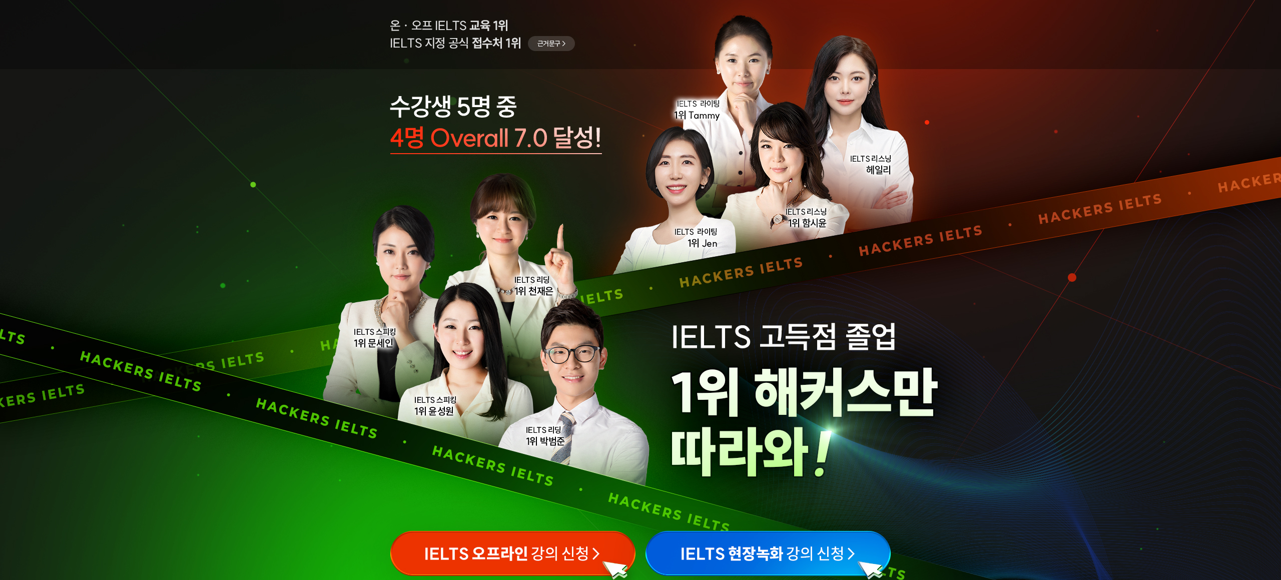 IELTS 고득점 졸업 1위 해커스만 따라와!